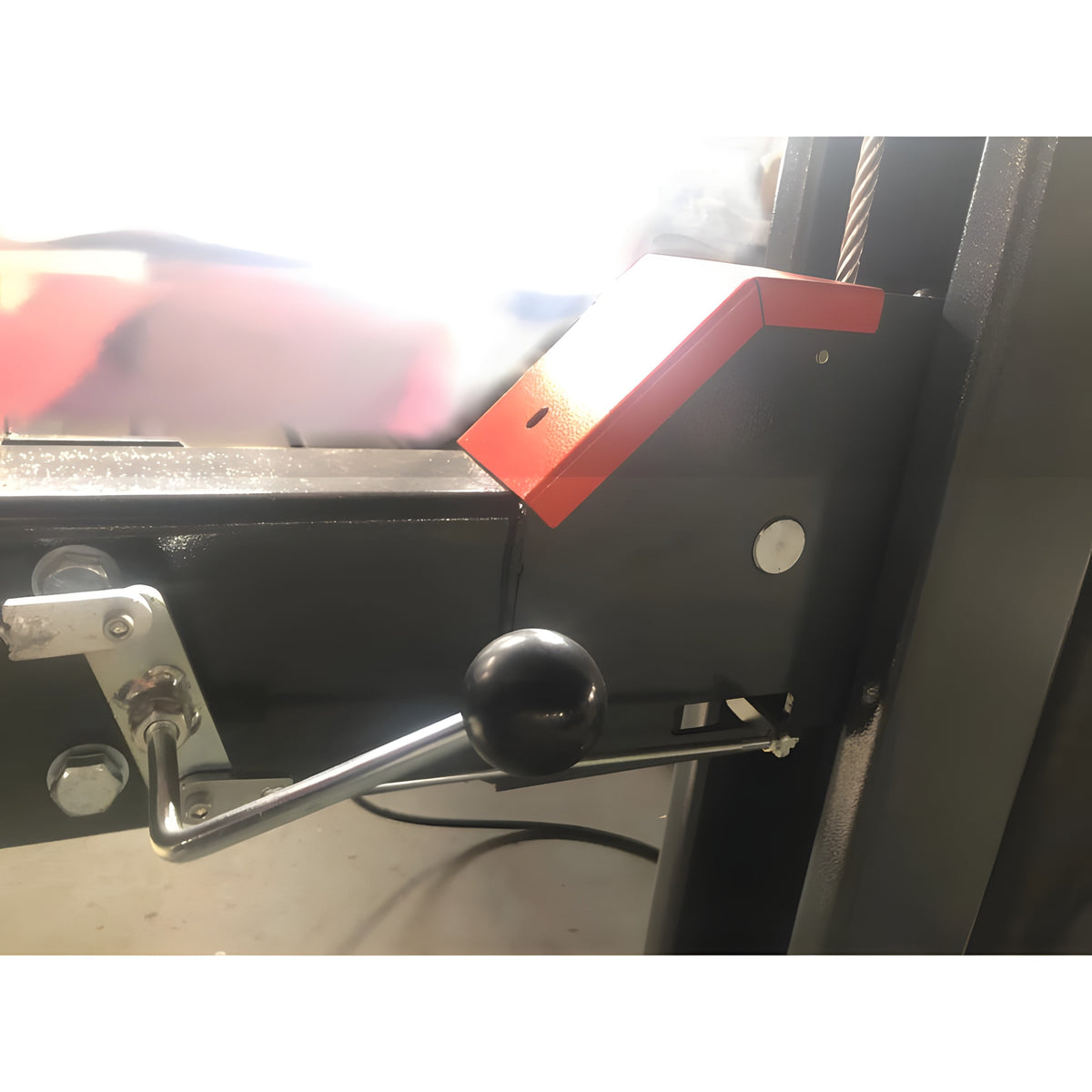 Manual lock release lever with ball handle