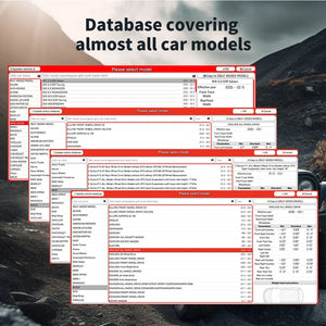 Katool KT-5DA software vehicle database covering most car makes and models with self-added option