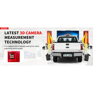 Katool KT-5DA 3D camera measurement technology overview with truck and sensor close-up