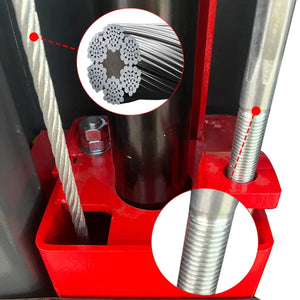 Close-up of Katool KT-M140XD column-mounted safety lock teeth ladder