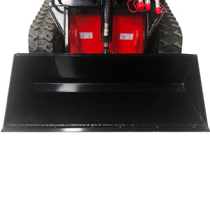 Katool KT-SK26B mini skid steer with standard bucket attachment, front view