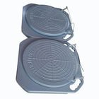 Katool KT-TP1 pair of alignment turn plates with degree scale and concentric centering grid.