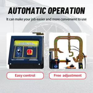 Katool KT-WL75 control panel with Rim Press + Lathe selectors and clamping head detail