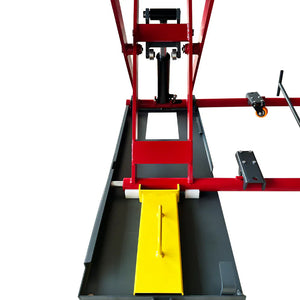 Katool KT-X77 center support frame and yellow drive-on ramp