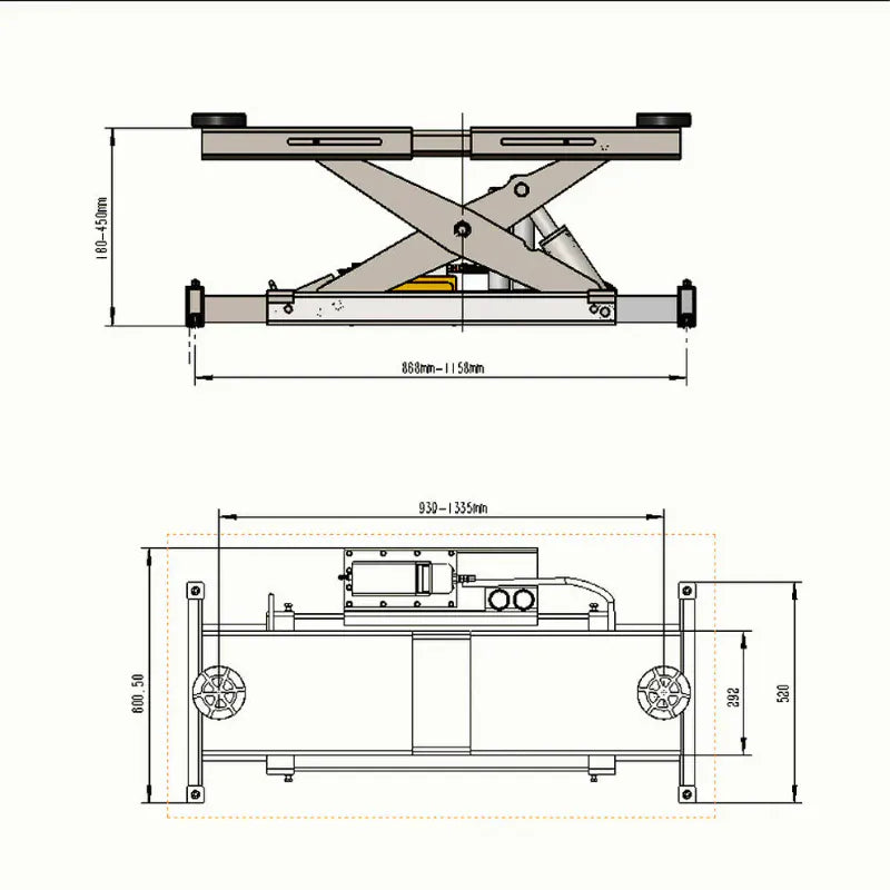 KT-RJ70 Rolling Jack 7000 lbs. Lifting Capacity (Fits KT-4H110, KT-4H950, and KT-4H850)