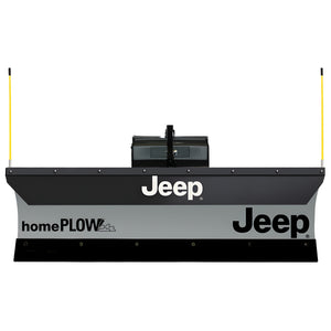 Jeep HomePlow front view with Jeep and homePLOW decals, plow markers and lift frame