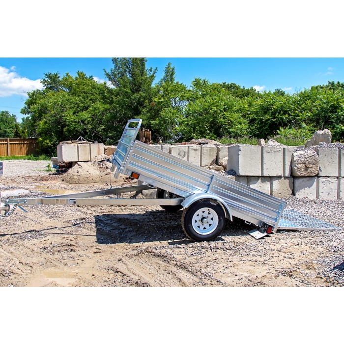 DK2 MMT5X7G-DUG 4.5 ft. x 7.5 ft. Single Axle Galvanized Multi-Utility Trailer (Drive-Up Gate Included)