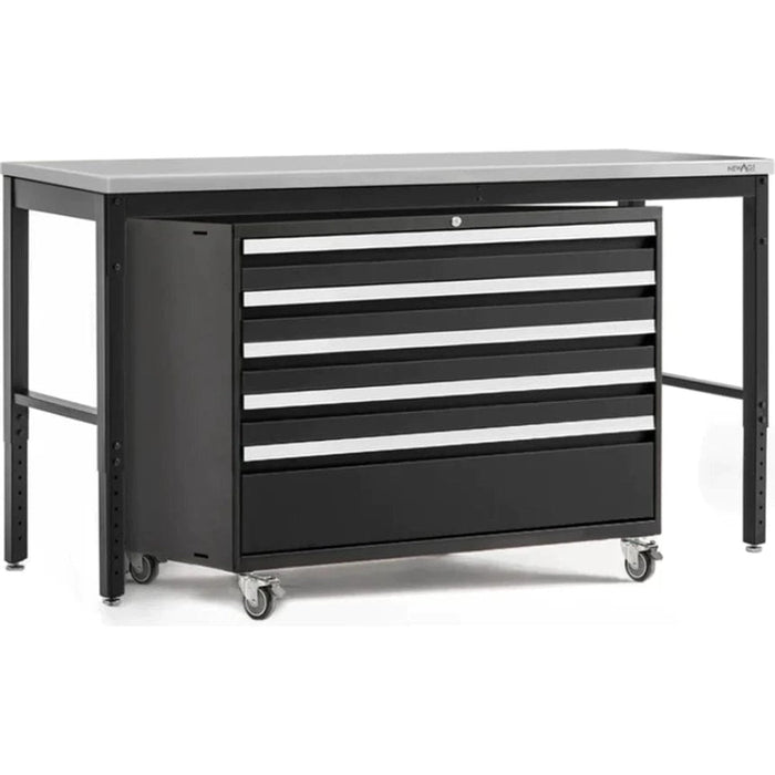 NewAge Pro 3.0 Series 42" Tool Cabinet And 84" Workbench With Worktop- Black Stainless
