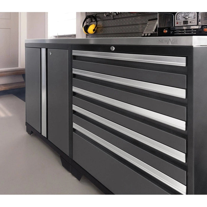 NewAge Pro 3.0 Series 8-Piece Garage Cabinet Set With 2X 5-Drawer Tool Cabinets