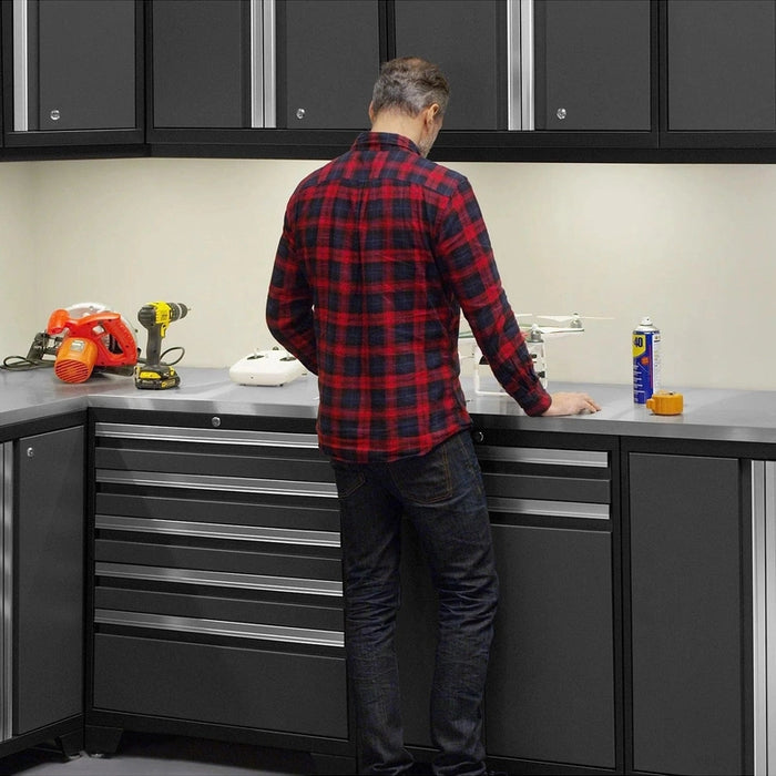 NewAge Pro 3.0 Series 8-Piece Garage Cabinet Set With 2X 5-Drawer Tool Cabinets