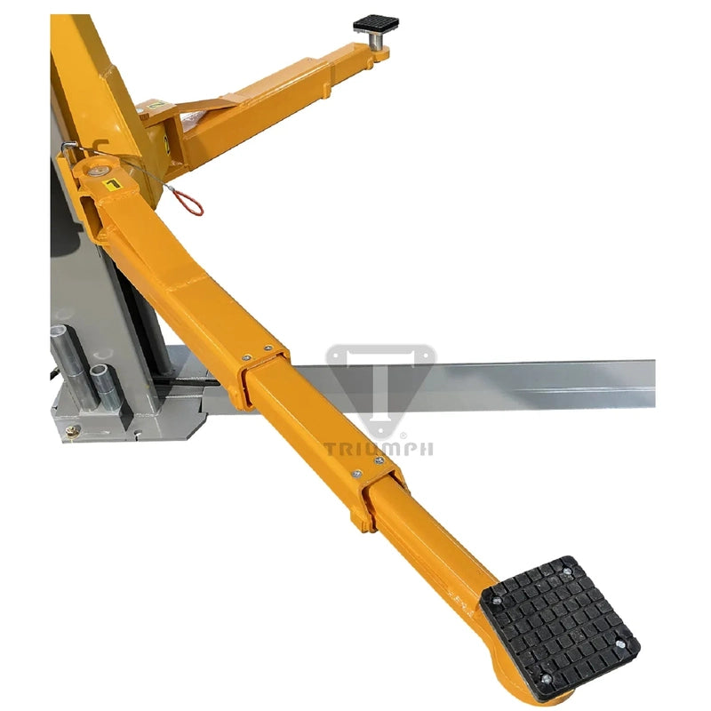 NT-11 telescoping swing arm with rubber contact pad and arm-restraint pin at the carriage