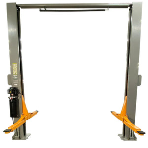 Triumph NTO-11A overhead two-post auto lift, front view