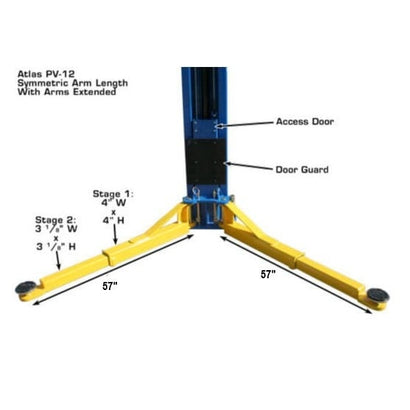 Atlas PV12PX 12,000 lb Overhead 2-Post Lift