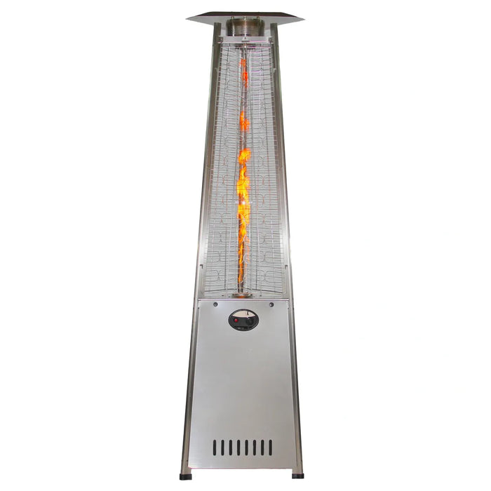 RADtec | 93" Pyramid Flame Natural Gas Patio Heater - Stainless Steel Finish (41,000 BTU)