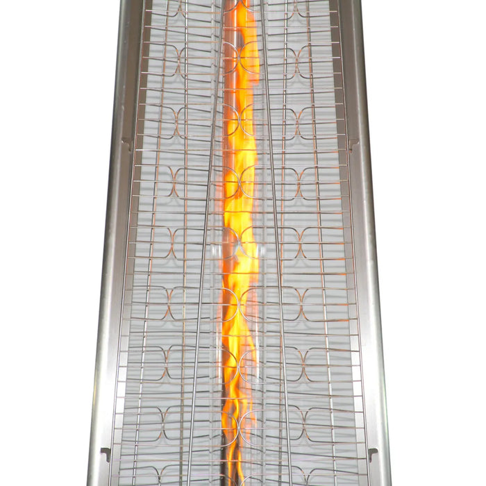 RADtec | 93" Pyramid Flame Natural Gas Patio Heater - Stainless Steel Finish (41,000 BTU)