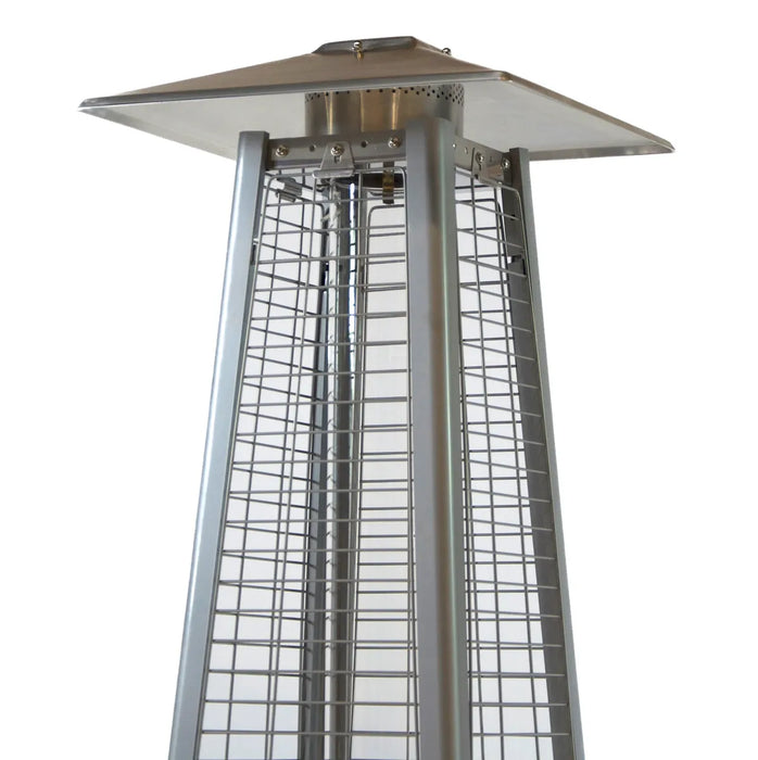 RADtec | 89" Tower Flame Propane Patio Heater - Dark Brown Wicker (41,000 BTU)