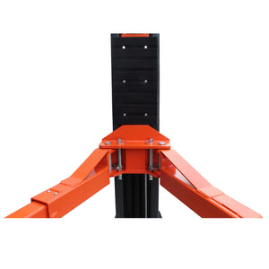 Top of the lift carriage with arm-leveling springs, slider pads, and lifting cable