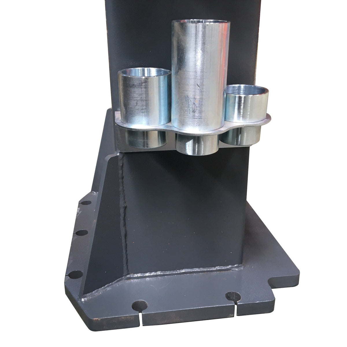 SAE-C14X column base plate with anchor holes and stacking steel height adapters