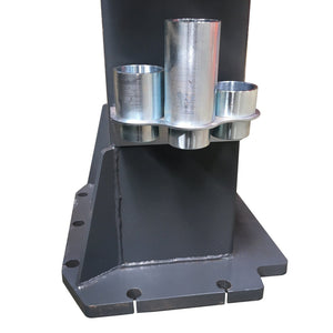 SAE-C14X column base plate with anchor holes and stacking steel height adapters