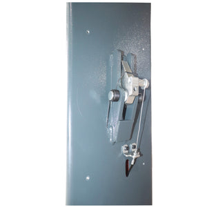 Spring-loaded safety lock latch and release cable on the lift column