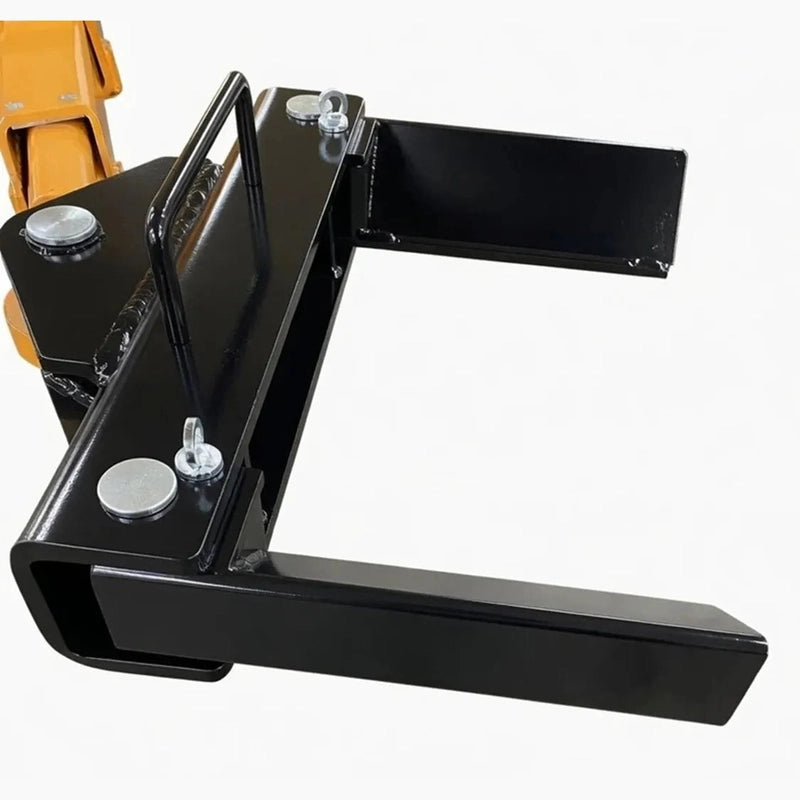 Triumph NT-WA66C wheel support adapter mounted on a two-post lift arm with locking pins