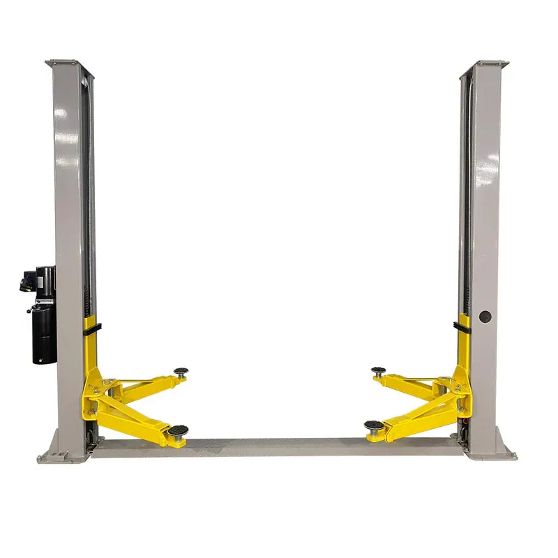 triumph nt9 9000lb two post car lift front view