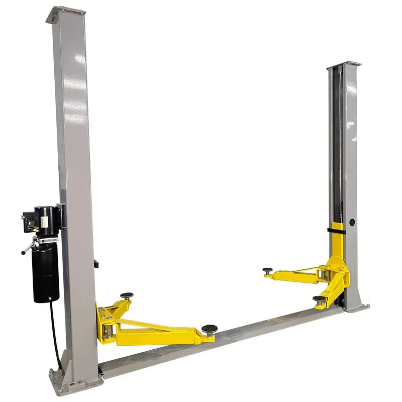 triumph nt9 9000lb two post lift three quarter angle