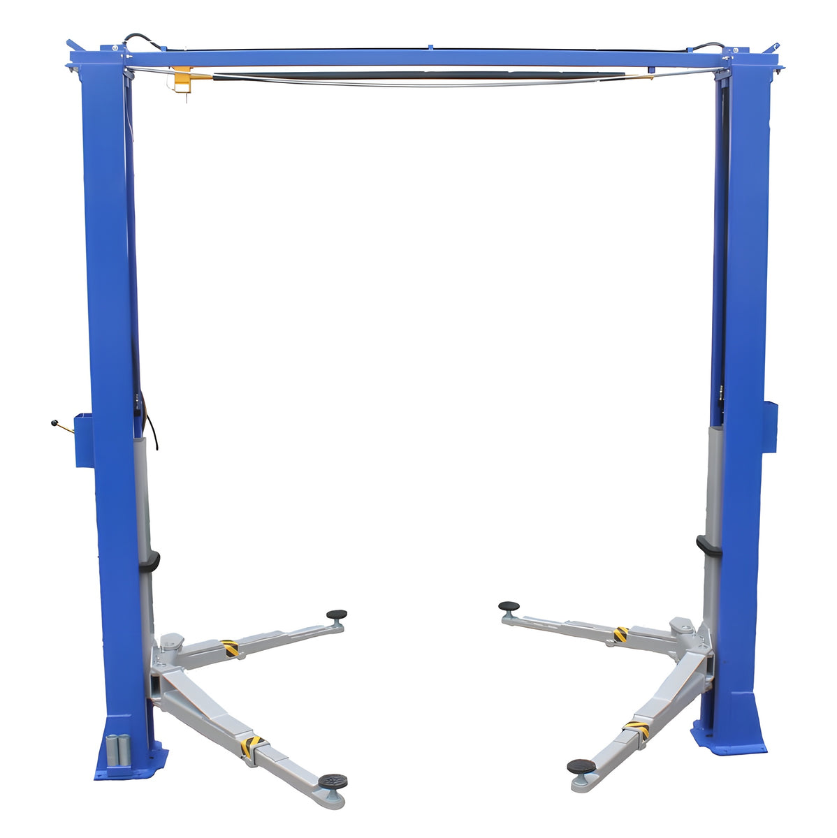 Front view with bi-symmetric arms swung forward