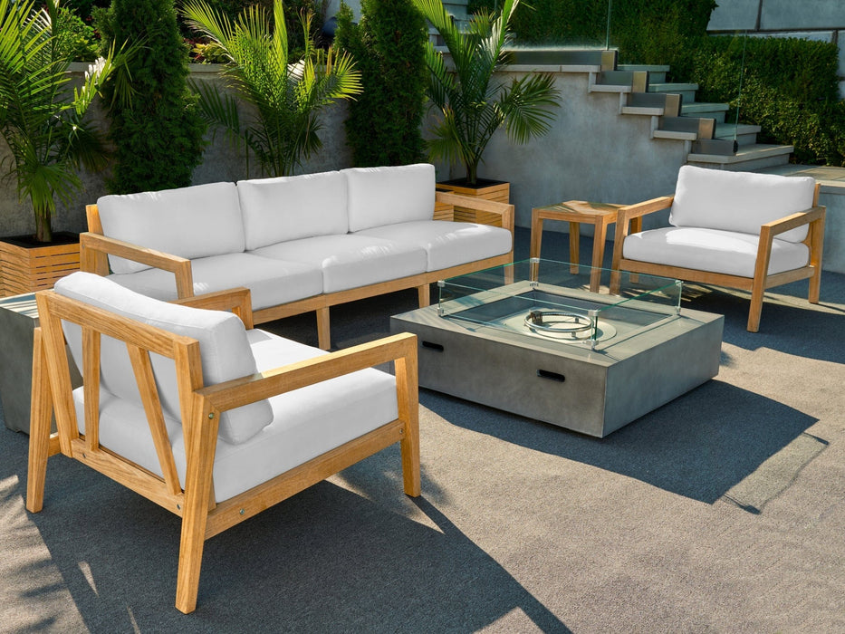 NewAge | Rhodes 4 Seater Chat Set with Coffee Table and Side Table