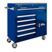 Midnight Blue Homak 41" H2Pro 6 Drawer with 2 Drawer Comp Roller Cabinet