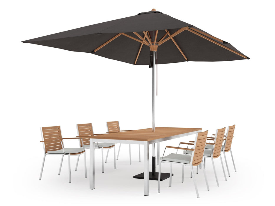 NewAge | Monterey 6 Seater Dining Set with 96 in. Table with Umbrella