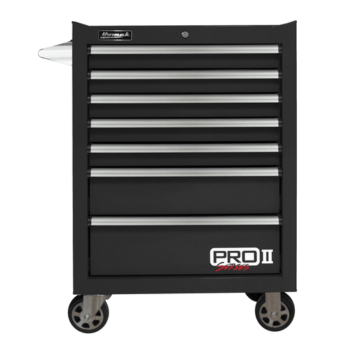Dark Slate Gray Homak 27″ Pro II Series 7 Drawer Roller Cabinet