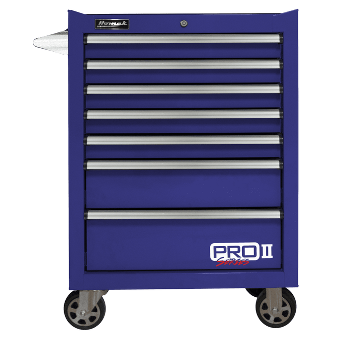 Dark Slate Blue Homak 27″ Pro II Series 7 Drawer Roller Cabinet