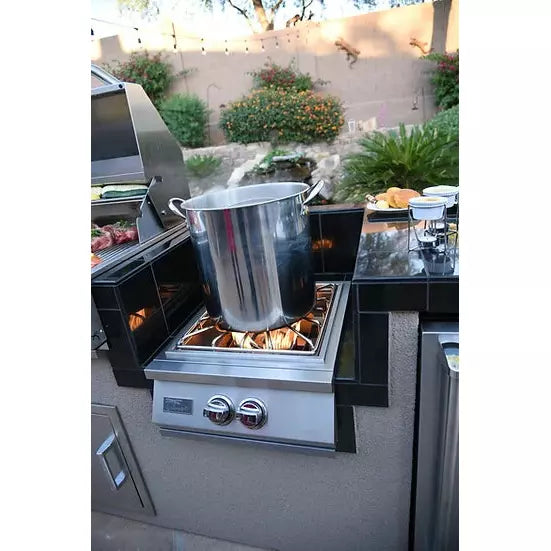 KoKomo Grills | Professional Built-in Power Burner with Led Lights and Removable Grate for Wok