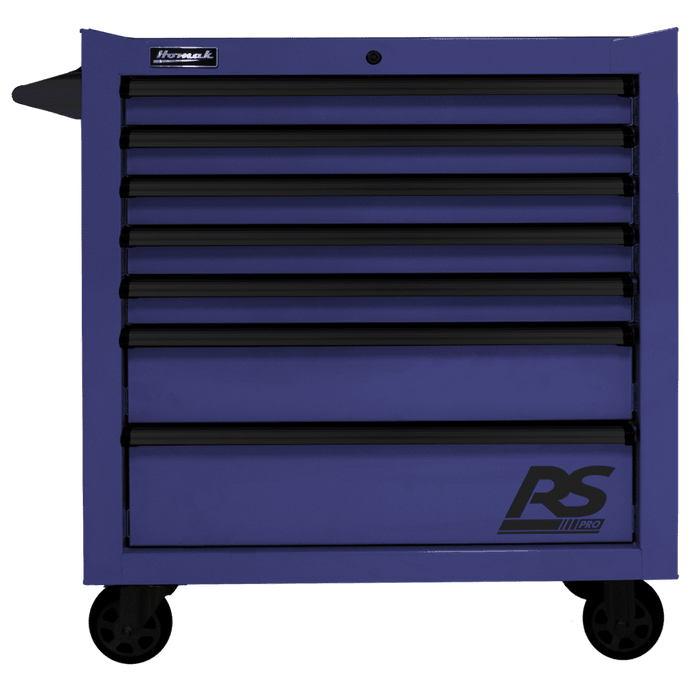 Dark Slate Gray Homak 36" RS Pro 7 Drawer Rolling Cabinet