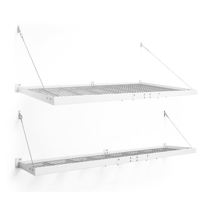 NewAge Pro Series 4 ft. x 8 ft. and 2 ft. x 8 ft. Wall Mounted Steel Shelf Set