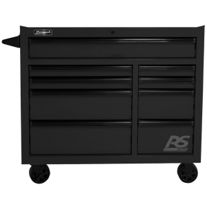 Black Homak 41" RS Pro 9 Drawer Rolling Cabinet