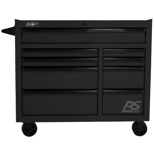 Black Homak 41" RS Pro 9 Drawer Rolling Cabinet