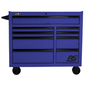 Dark Slate Blue Homak 41" RS Pro 9 Drawer Rolling Cabinet