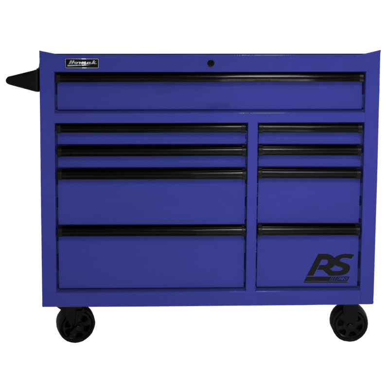 Dark Slate Blue Homak 41" RS Pro 9 Drawer Rolling Cabinet