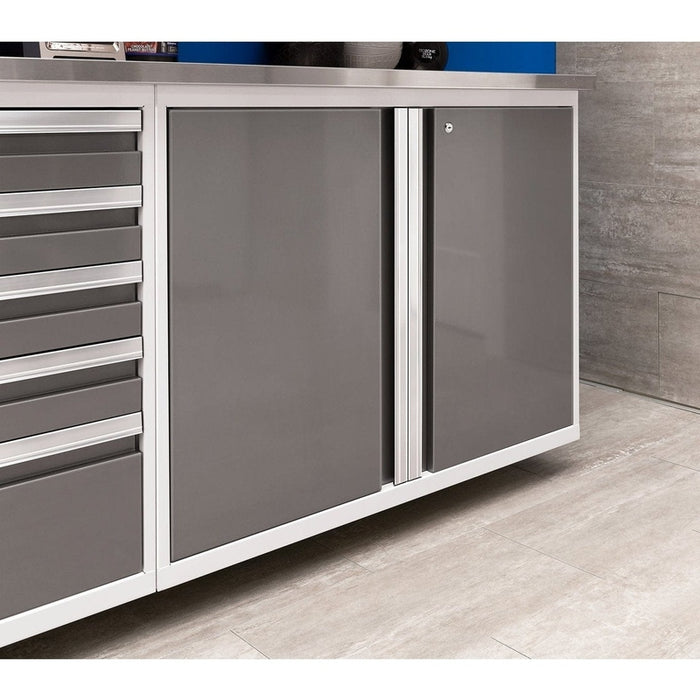 NewAge Pro Series 6 Piece Cabinet Set With Base, Wall Cabinet, Locker and Utility Cart