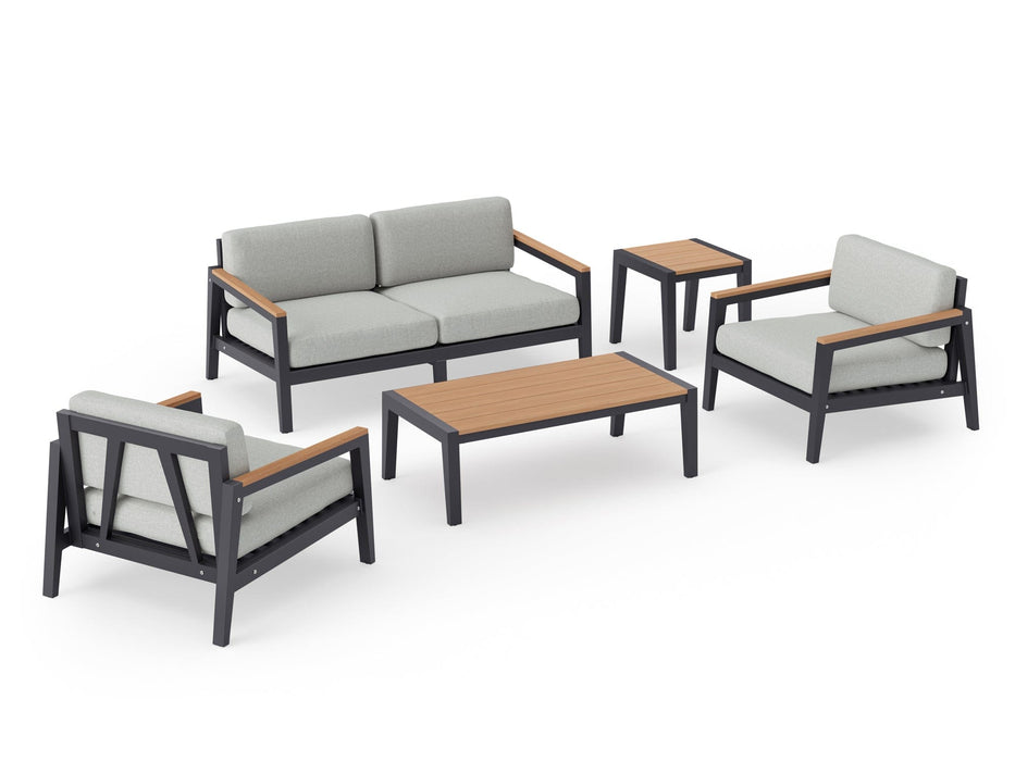 NewAge | Rhodes 4 Seater Chat Set with Coffee Table and Side Table