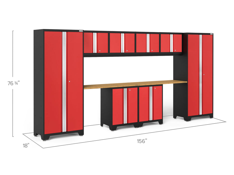 NewAge Bold Series 10 Piece Cabinet Set With Base, Wall Cabinet, 30 in. Locker and Worktop