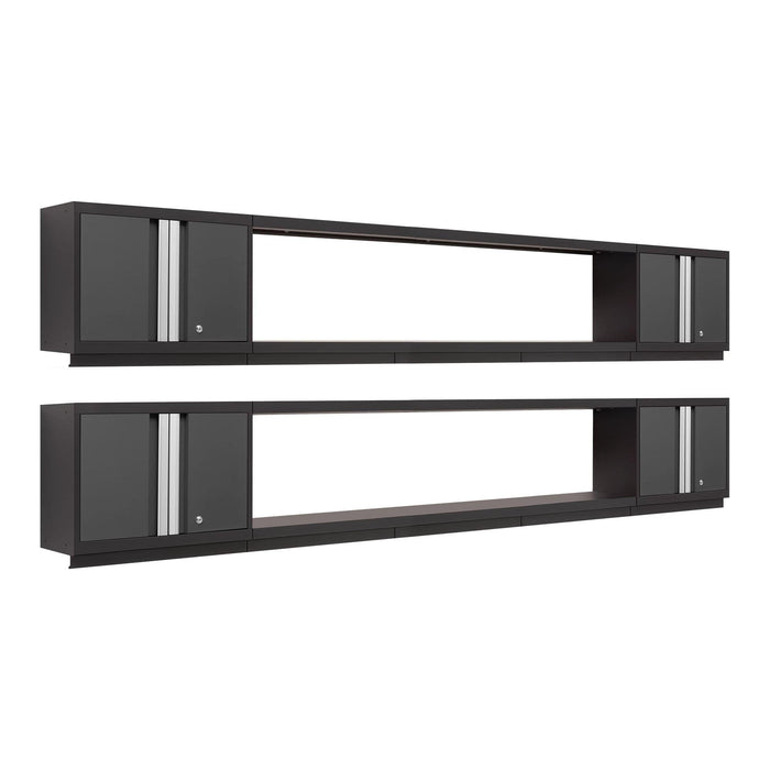 NewAge Bold Series 6 Piece Cabinet Set With Wall Cabinets and 72 in. Display Shelves