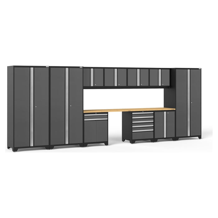 NewAge | Pro Series 12 Piece Cabinet Set with Lockers, Tool Drawer Cabinet, and 56 in. Worktop