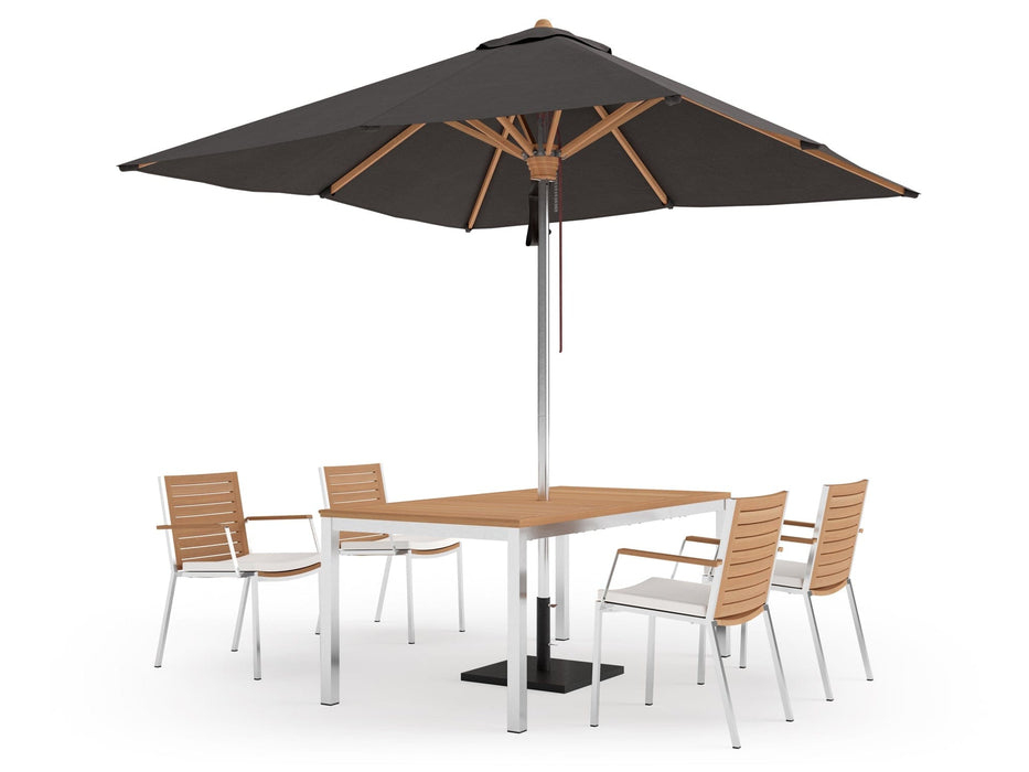 NewAge | Monterey 4 Seater Dining Set with 72 in. Table and Umbrella