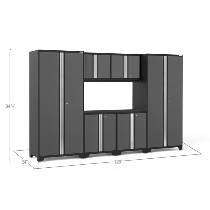 NewAge Pro Series 6 Piece Cabinet Set With Wall, Base Cabinets and Lockers