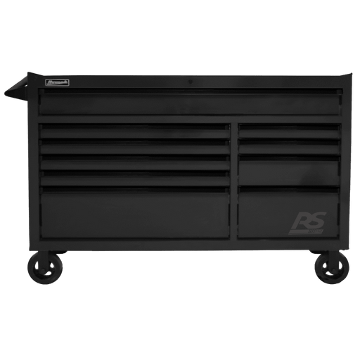 Dark Slate Gray Homak 54" RS Pro 10 Drawer Rolling Cabinet
