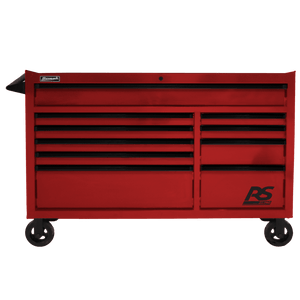 Black Homak 54" RS Pro 10 Drawer Rolling Cabinet