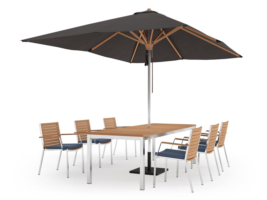 NewAge | Monterey 6 Seater Dining Set with 96 in. Table with Umbrella